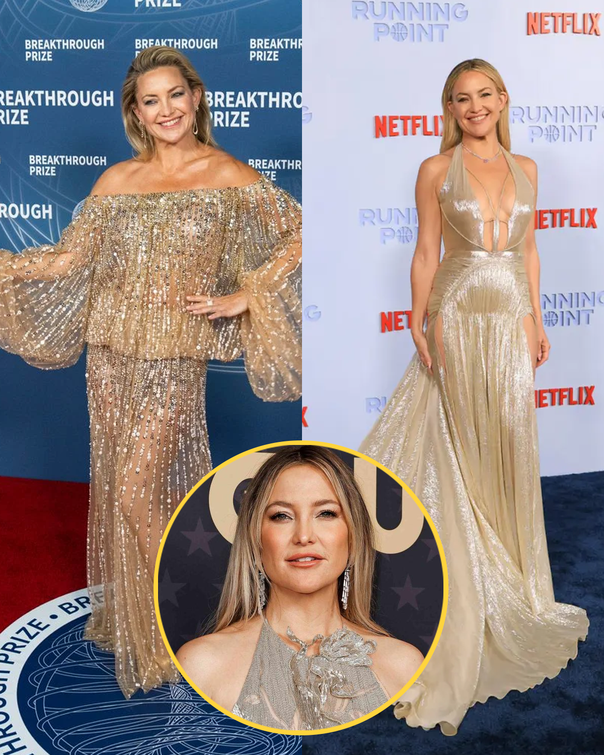 Kate Hudson Shines Bright at 46: Her Stunning Gold Dress Leaves Fans in Awe!