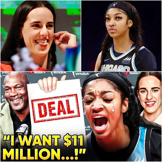 Caitlin Clark shocks the world with a $100 million deal with Michael Jordan, sparking a fierce reaction from Angel Reese!