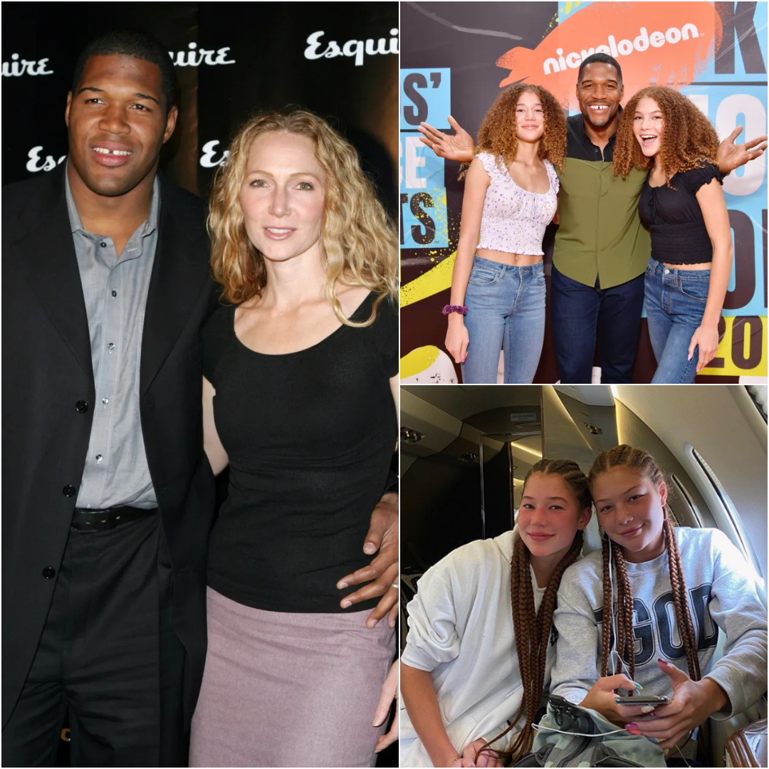 Michael Strahan’s Stunning Twin Daughters Pose Inside Private Jet