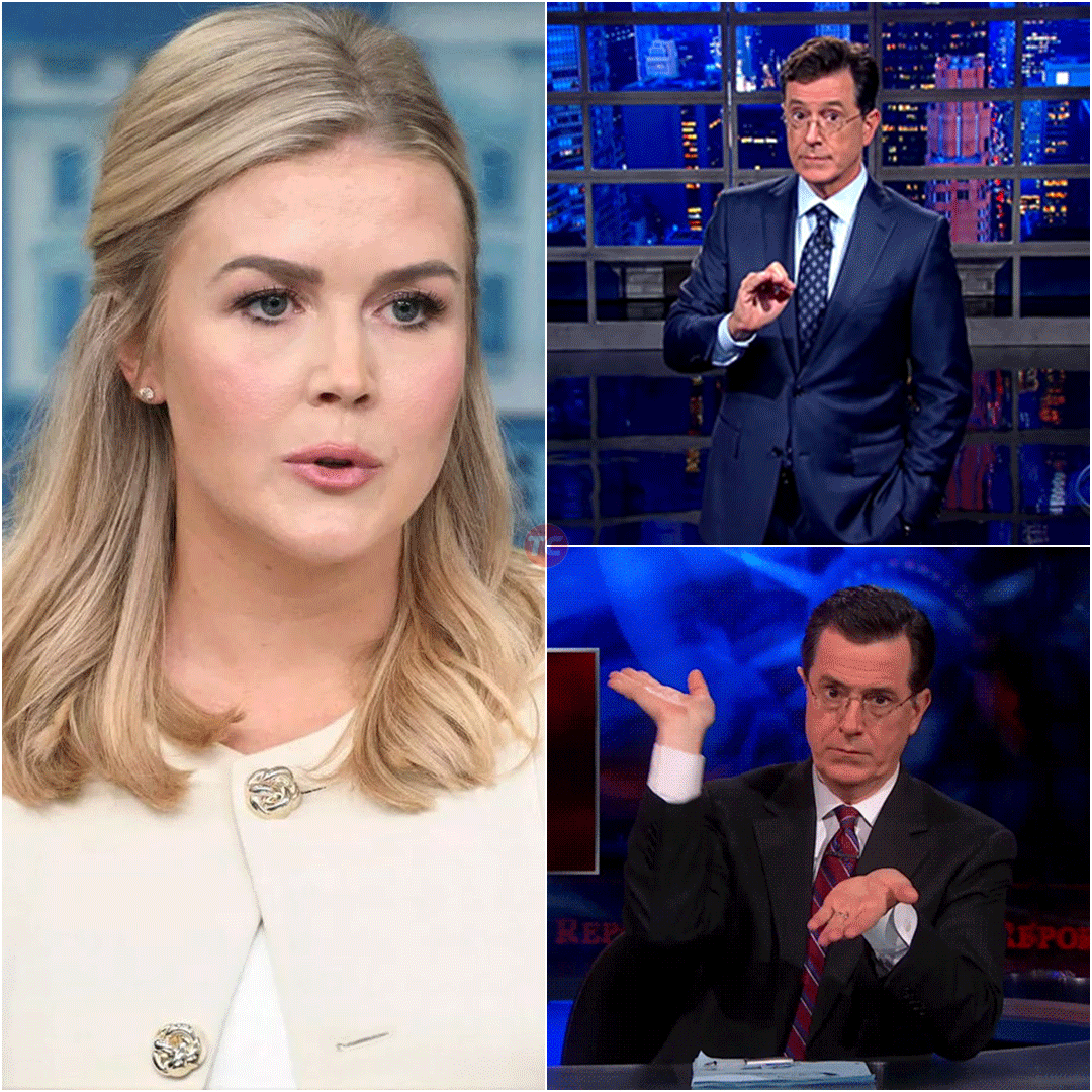 Karoline Leavitt Hijacks Colbert’s Stage in Explosive Showdown—Audience Gasped, Segment Canceled, Internet Melts Down
