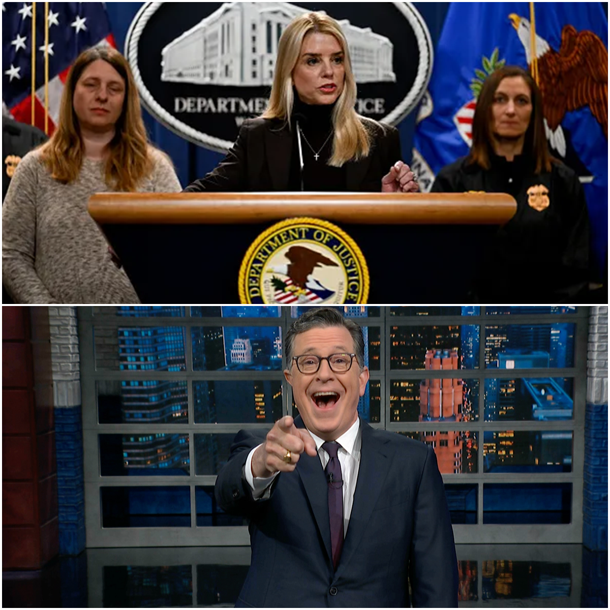 Pam Bondi Shocks Colbert on The Late Show—Live Truthbomb Sparks Studio Chaos