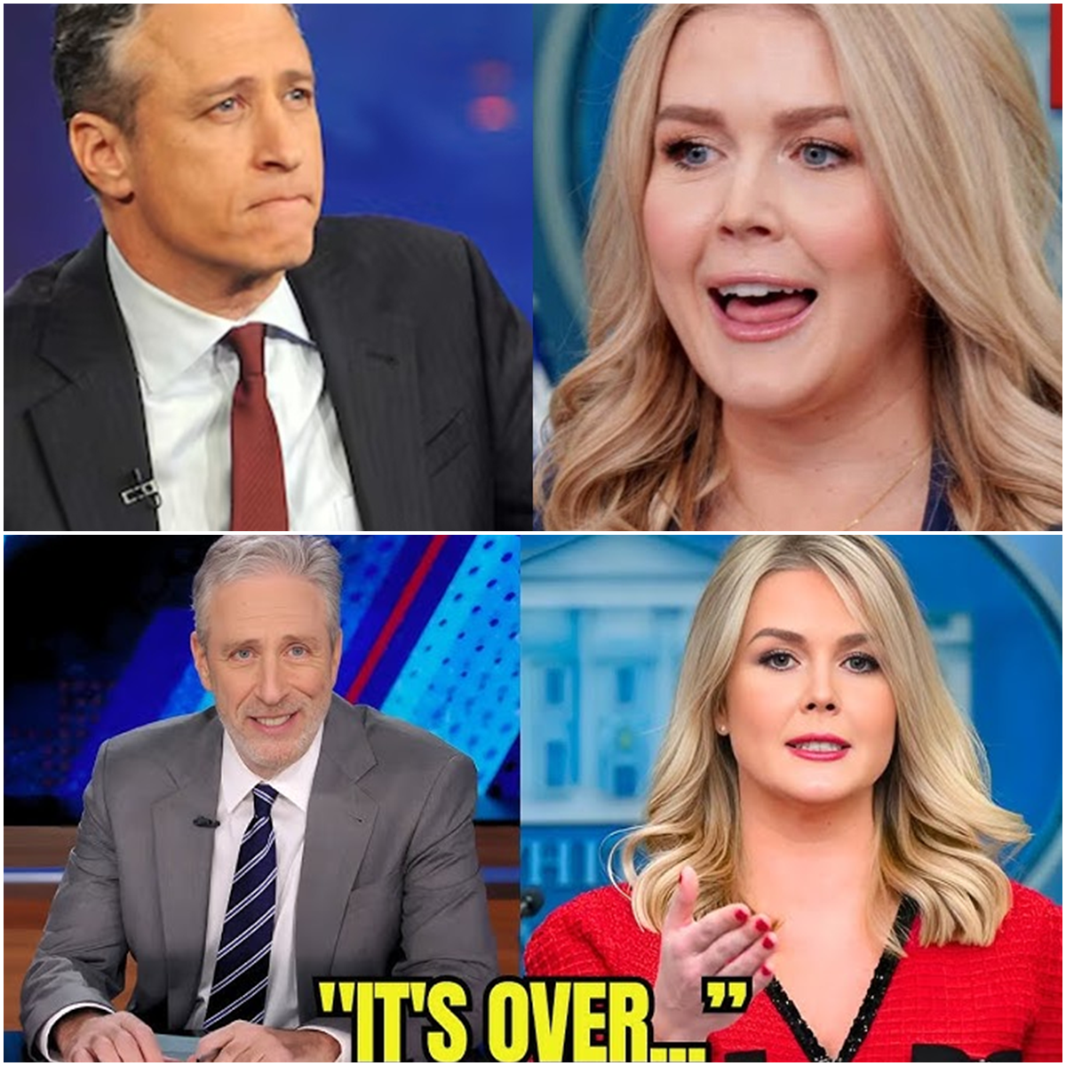 Jon Stewart Humiliated by Karoline Leavitt’s Savage Clapback—Internet Can’t Stop Laughing