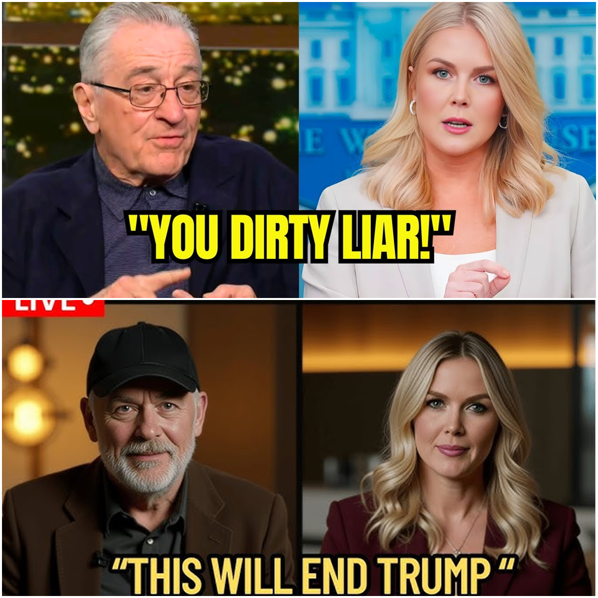 Karoline Leavitt Destroys Robert De Niro on Live TV—The Explosive Moment That Triggered His Meltdown and Sent the Internet Into Total Chaos