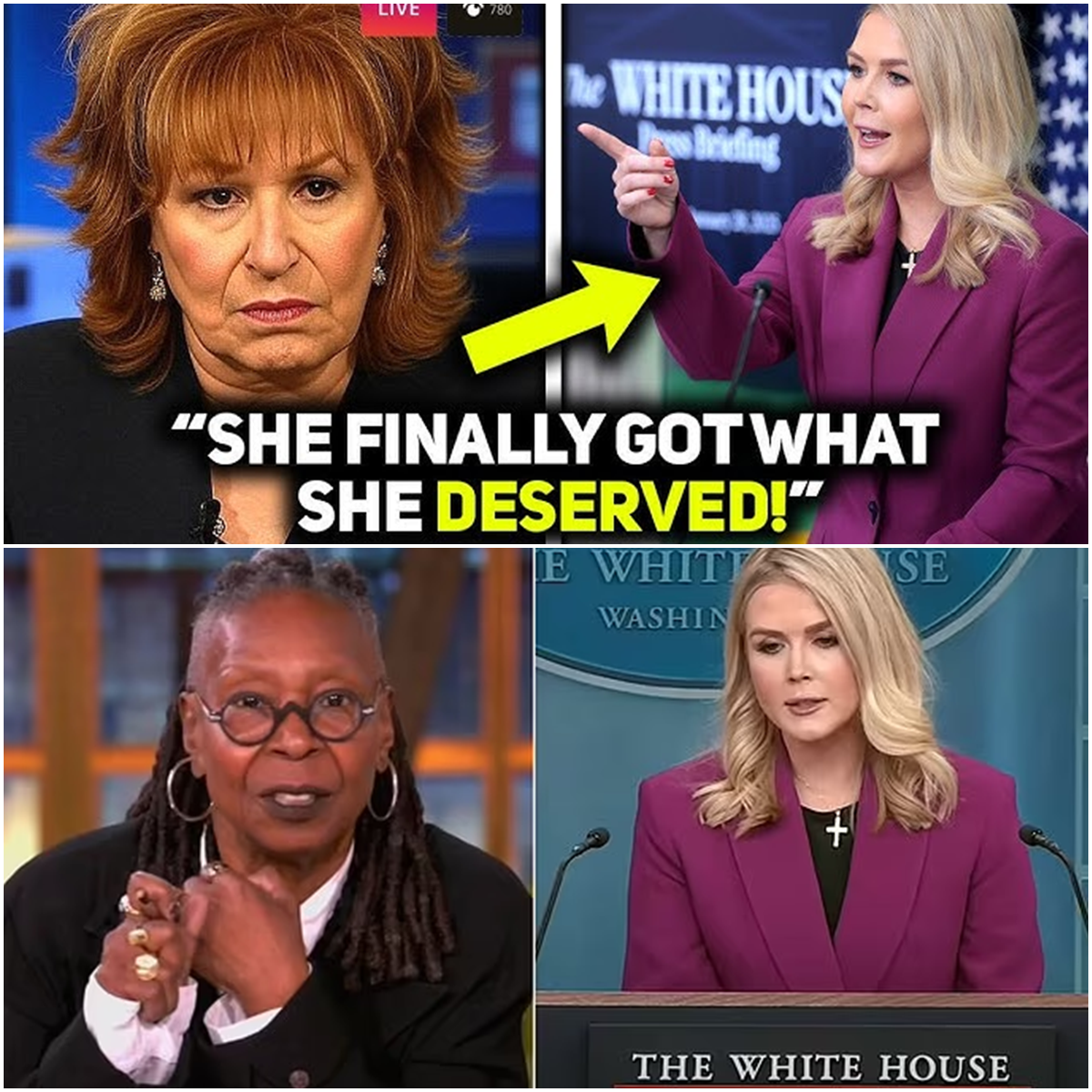 Joy Behar Sparks Outrage with On-Air Insult to Karoline Leavitt—Leavitt’s Swift Response Forces Public Apology