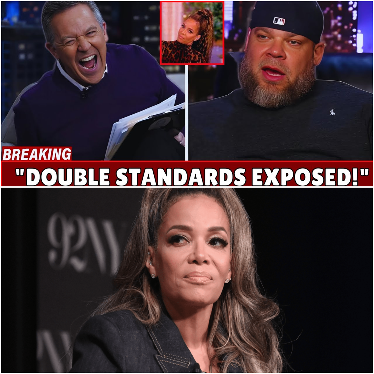 Greg Gutfeld & Tyrus Destroy Sunny Hostin On-Air—Ruthless Takedown Exposes Unbelievable Hypocrisy