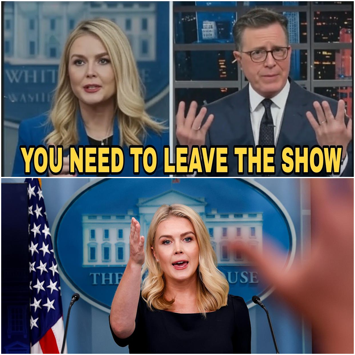 Karoline Leavitt Hijacks Colbert’s Stage—Explosive Clash Stuns Audience and Shakes Late-Night TV