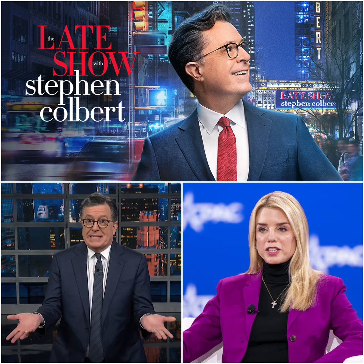 Pam Bondi Silences Stephen Colbert on Live TV—Brutal Clapback Shocks Audience and Producers Alike