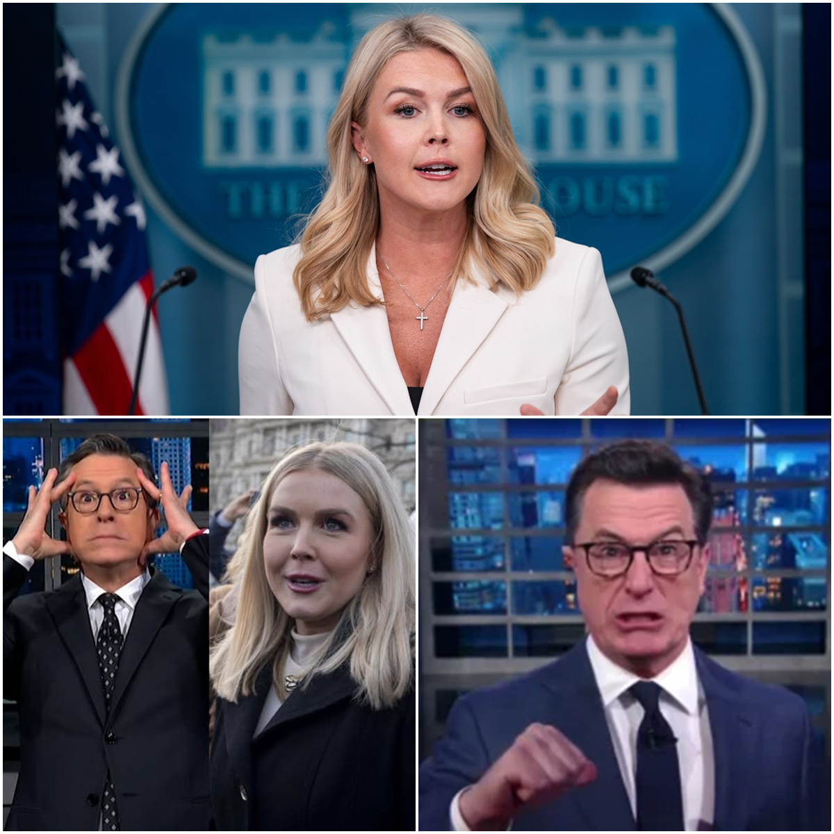 Karoline Leavitt Sparks Total Meltdown on Live TV With Uncensored Showdown on Colbert—Leaked Footage Reveals the Shocking Moment That Forced Producers to Kill the Broadcast and Sent the Internet Into a Frenzy